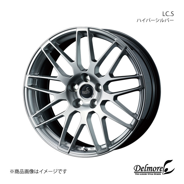 Delmore/LC.S IS 20系 4WD アルミホイール1本【18×8.0J 5-114.3 INSET45 ハイパーシルバー】0039246_画像1