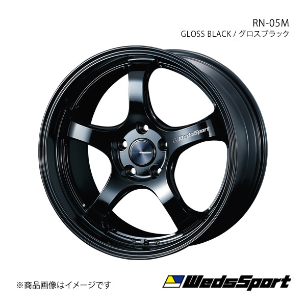 WedsSport/RN-05M クラウン 210系 4WD アルミホイール1本【18×8.5J 5-114.3 INSET45 GLOSS BLACK】0072757