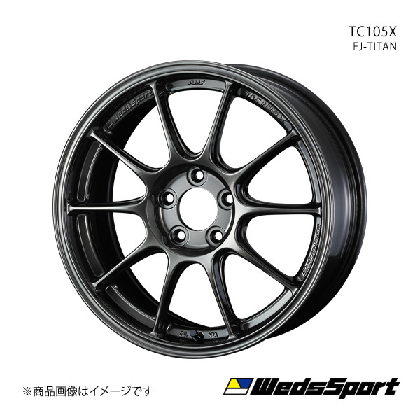 WedsSport/TC105X オーリス 180系 純正タイヤサイズ(225/40-18) アルミホイール1本【18×8.0J 5-114.3 INSET45 EJ-TITAN】0073532