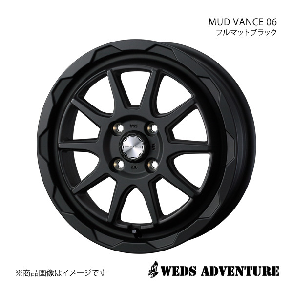 WEDS-ADVENTURE/MUD VANCE 06 タンク M900系 純正タイヤ(165/50-16) アルミホイール1本【16×6.0J 4-100 INSET40 FULL MAT BLACK】0040205_画像1