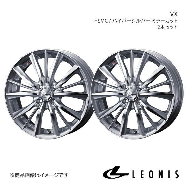 LEONIS/VX eKクロス B3#W アルミホイール2本セット【15×4.5J 4-100 INSET45 HSMC】0033234×2_画像1