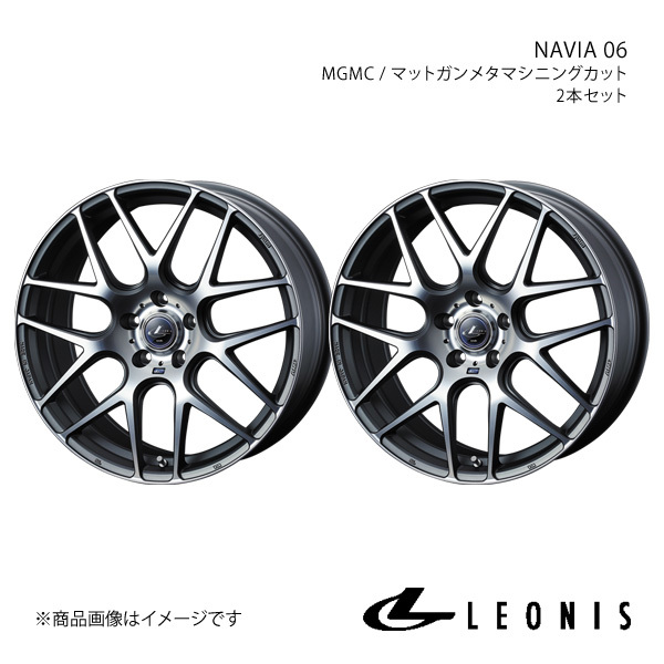 LEONIS/NAVIA 06 ギャランフォルティス CY4A アルミホイール2本セット【17×7.0J 5-114.3 INSET47 MGMC】0037616×2_画像1