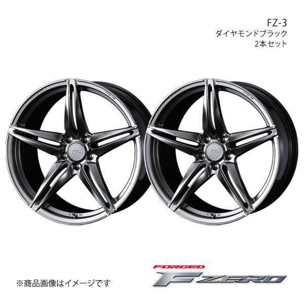 F ZERO/FZ-3 RAV4 50系 アルミホイール2本セット【18×7.5J 5-114.3 INSET38 ダイヤモンドブラック】0039454×2_画像1