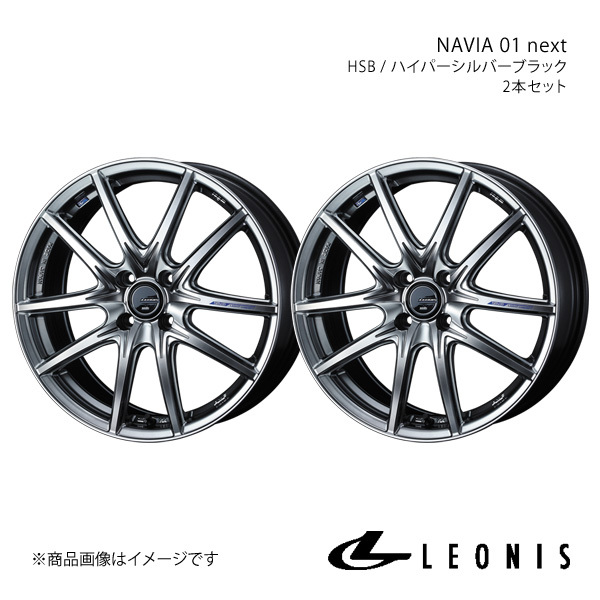 LEONIS/NAVIA 01 next アクア K10系 FF 15インチ車 アルミホイール2本セット【15×5.5J 4-100 INSET43 HSB】0039681×2