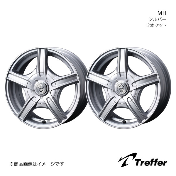 Treffer/MH ブーン M600系 アルミホイール2本セット【14×5.5J 4(マルチホイール)-100・114.3 INSET43 シルバー】0033588×2_画像1