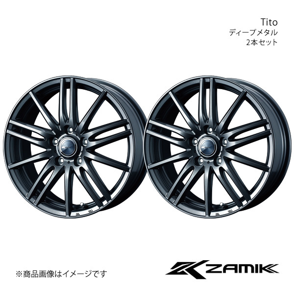 Zamik/Tito ヴォクシー 70系 アルミホイール2本セット【18×7.5J 5-114.3 INSET55 ディープメタル】0040255×2