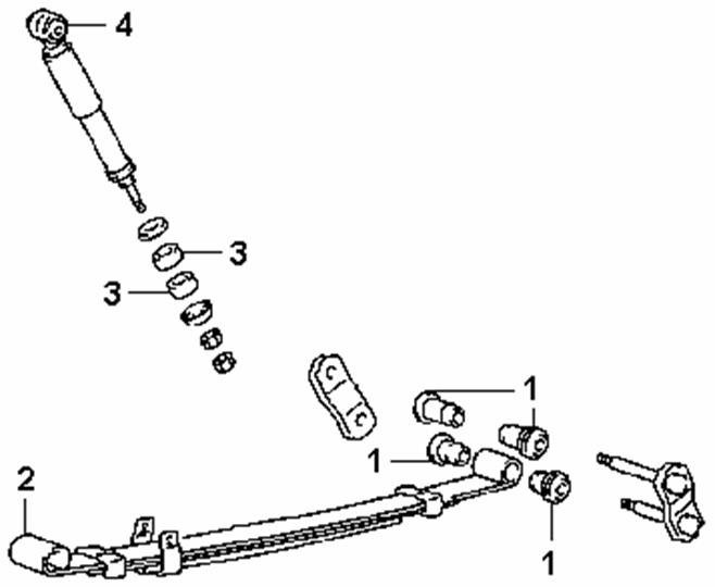 SIBERIAN BUSHING リーフスプリング用ウレタンブッシュ デリカバン P03V Rr サスペンション 4個 3-10-071 MB111071/4150A094/4150A174/MB5_画像3