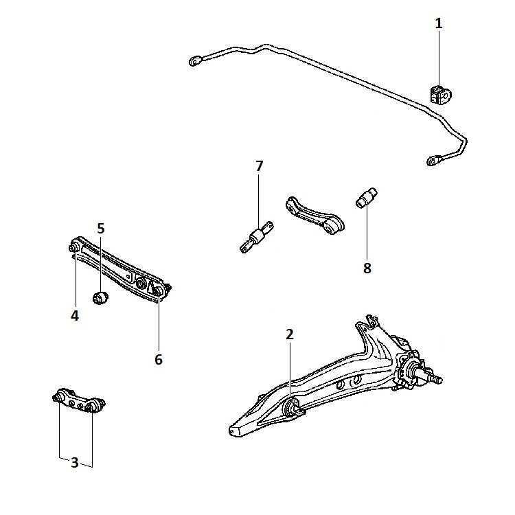 SIBERIAN BUSHING トレーリングアーム用ウレタンブッシュ シビッククーペ EJ1 Rrサスペンション 1個 7-06-364 52370-S04-G01/52370-S10-98_画像3