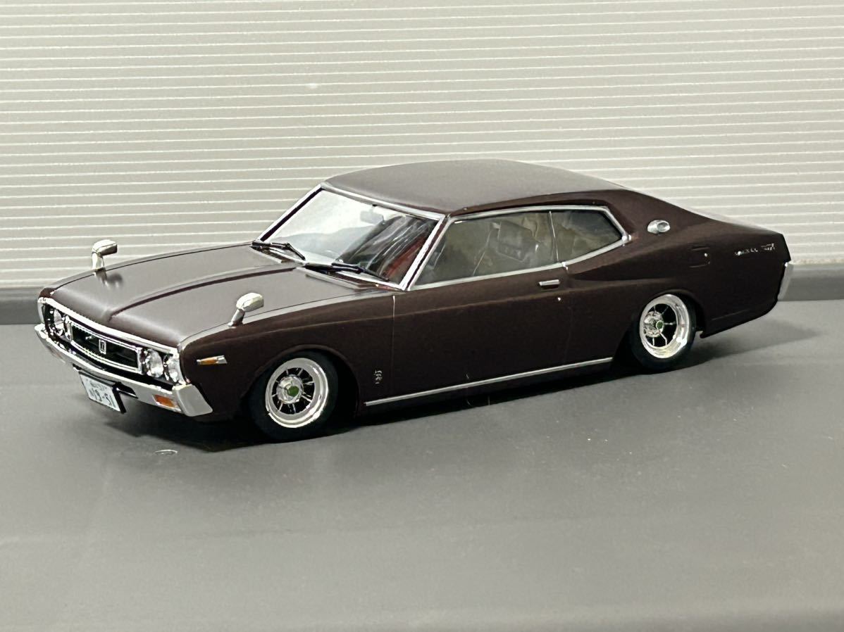 アオシマ 1/24 日産ローレル SGX プラモデル ピラー修正 完成品 旧車_画像7