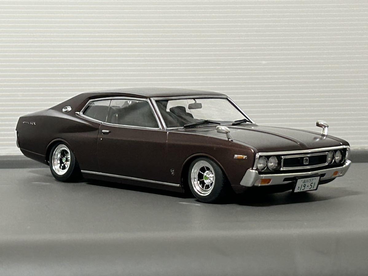 アオシマ 1/24 日産ローレル SGX プラモデル ピラー修正 完成品 旧車_画像5