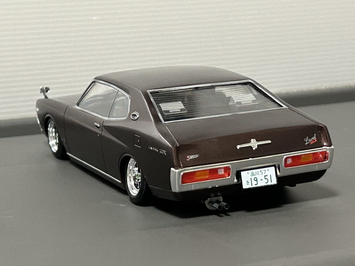 アオシマ 1/24 日産ローレル SGX プラモデル ピラー修正 完成品 旧車_画像4