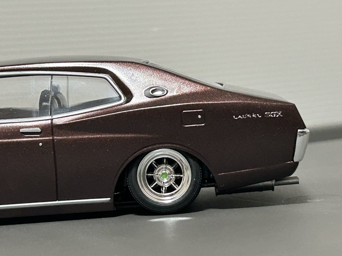 アオシマ 1/24 日産ローレル SGX プラモデル ピラー修正 完成品 旧車_画像8