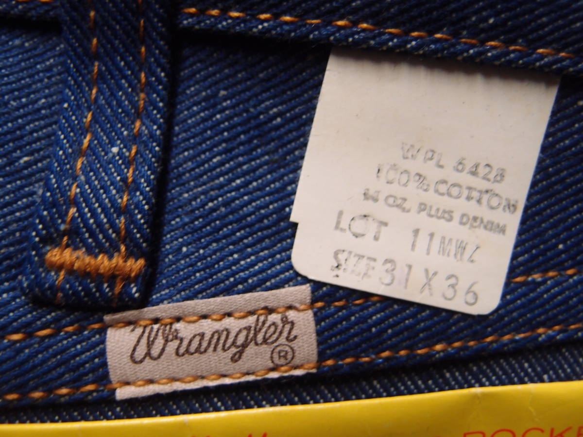 ◆古着卸USA■Wrangler Blue Bell☆ジーンズ★★★w31　DEAD STOCK　オリジナル ビンテージ　 デッドストック 希少品　アメリカ直輸入_画像4