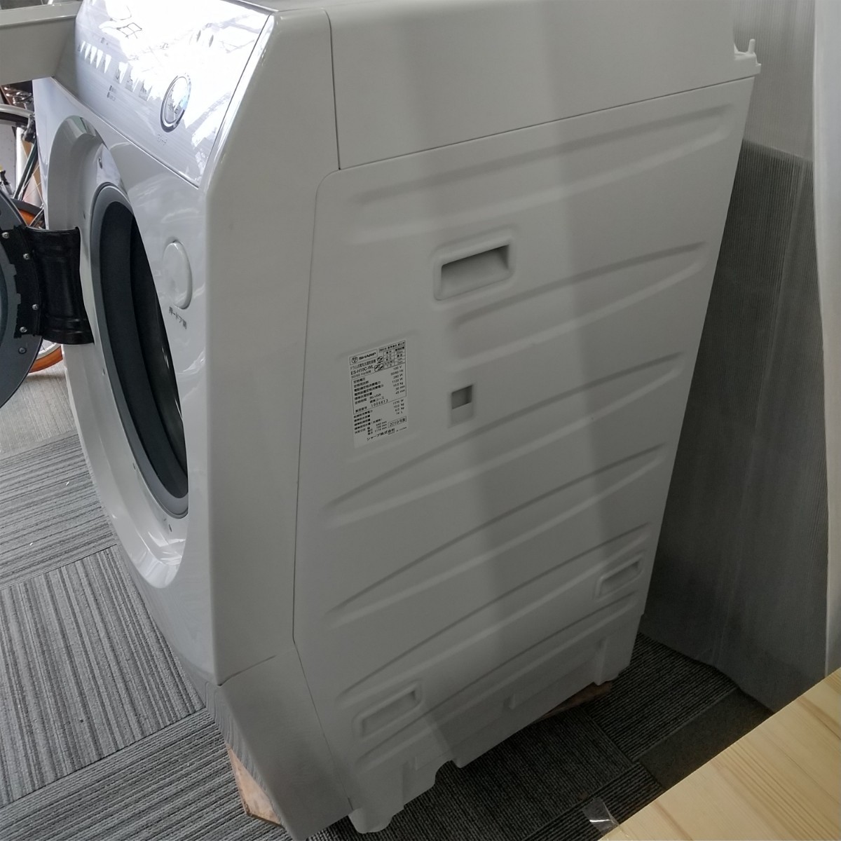 引取希望【 SHARP 】 ドラム式洗濯乾燥機 左開き ES-H10C-WL 2019年製 動作確認済み マイクロ高圧洗浄 低騒音 の画像5