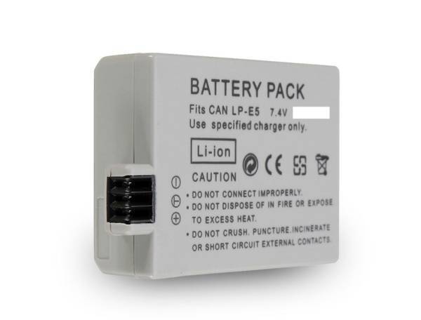 送料無料 Canon キャノン LP-E5 バッテリー 電池 大容量1200mAh EOS Kiss F X2 X3 対応 修理 交換 互換品_画像1