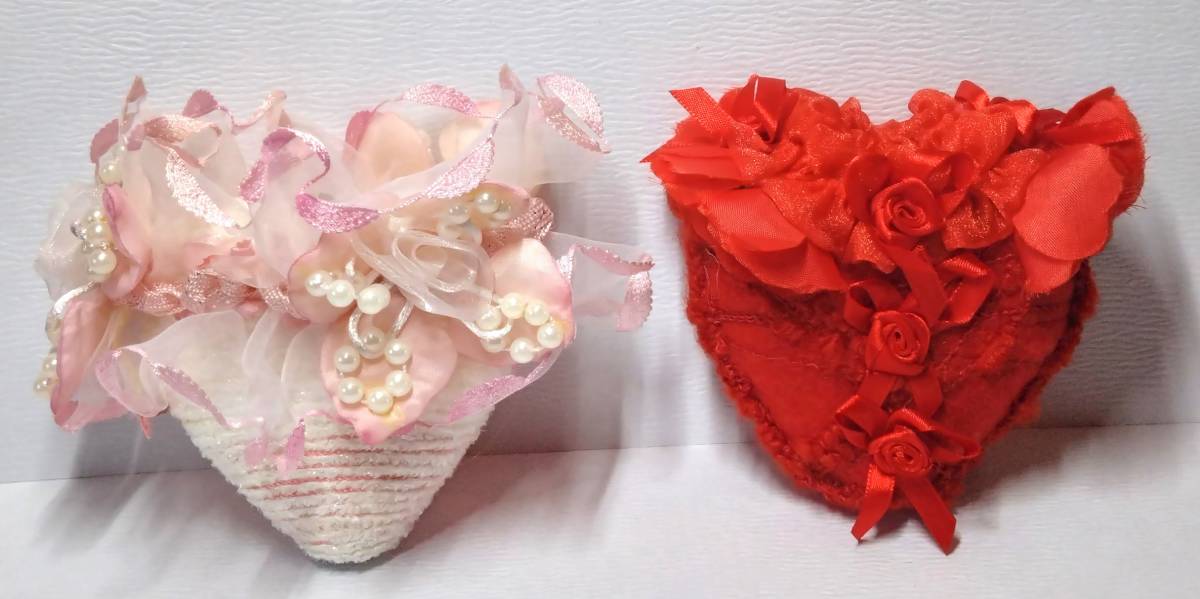 万華鏡　ハート　テレイドスコープ　赤、ピンク２点　コレクション　雑貨　バレンタイン　可愛い　手つくり_画像1