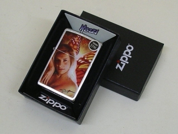 ZIPPO_5060 by Mazzi マッツィ 蝶々 セクシー シルバー レギュラータイプ ジッポー オイルライター 新品 送料無料_画像2