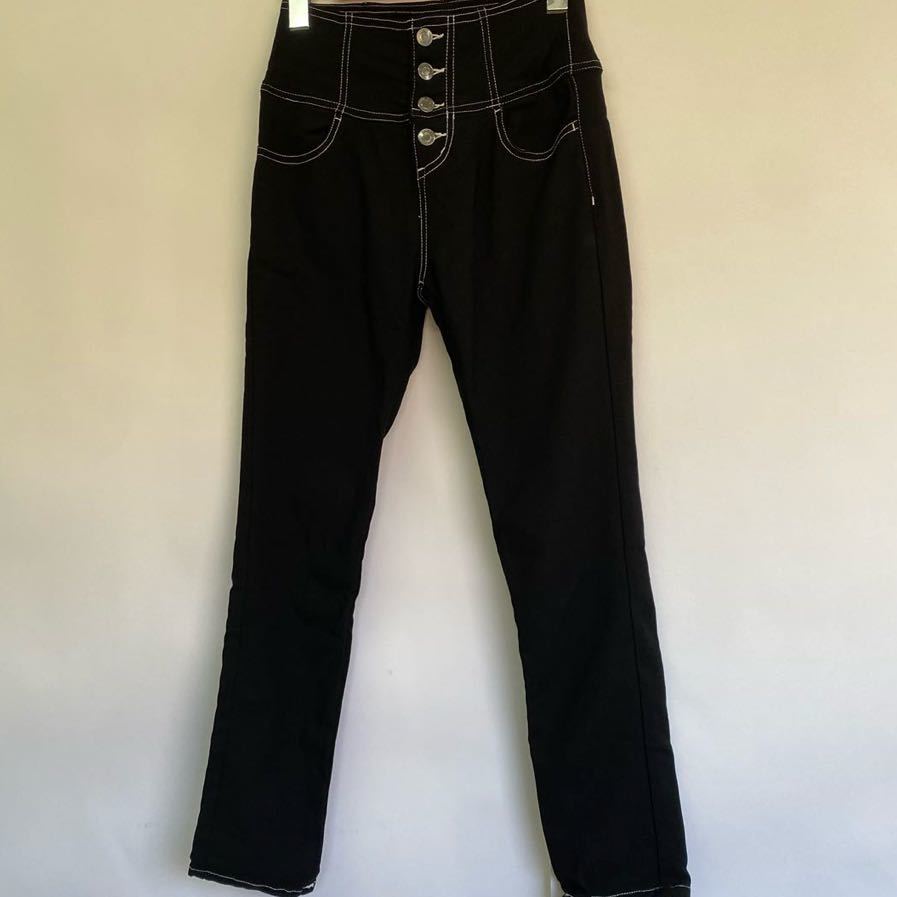 as know as plus stretch pants pants black free size high waist 