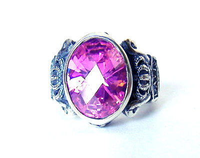 * silver 925 oval rejendali ring & pink diamond 7 number * college ring new goods unused oval rejendali ring Pinky 