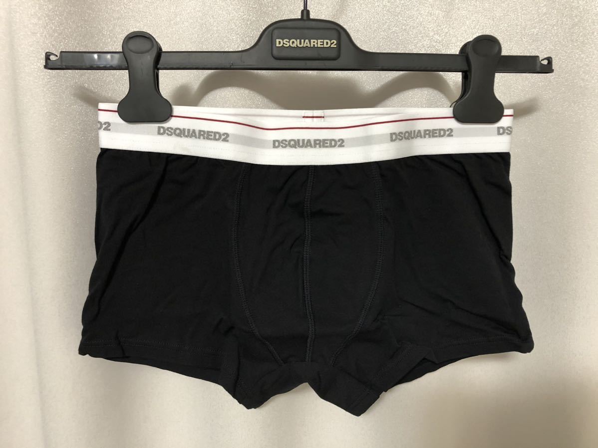 正規 DSQUARED2 2020-2021AW stretch boxer shorts （BLACK）ディースクエアード アンダーウェア ストレッチ ボクサーパンツ 新品未使用S★_実際の画像（前）