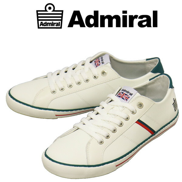Admiral (アドミラル) AD601 WATFORD ワトフォード スニーカー WHITE/GREEN AM024 約25.0cm_正規取扱店Admiral(アドミラル)THREEWOOD(