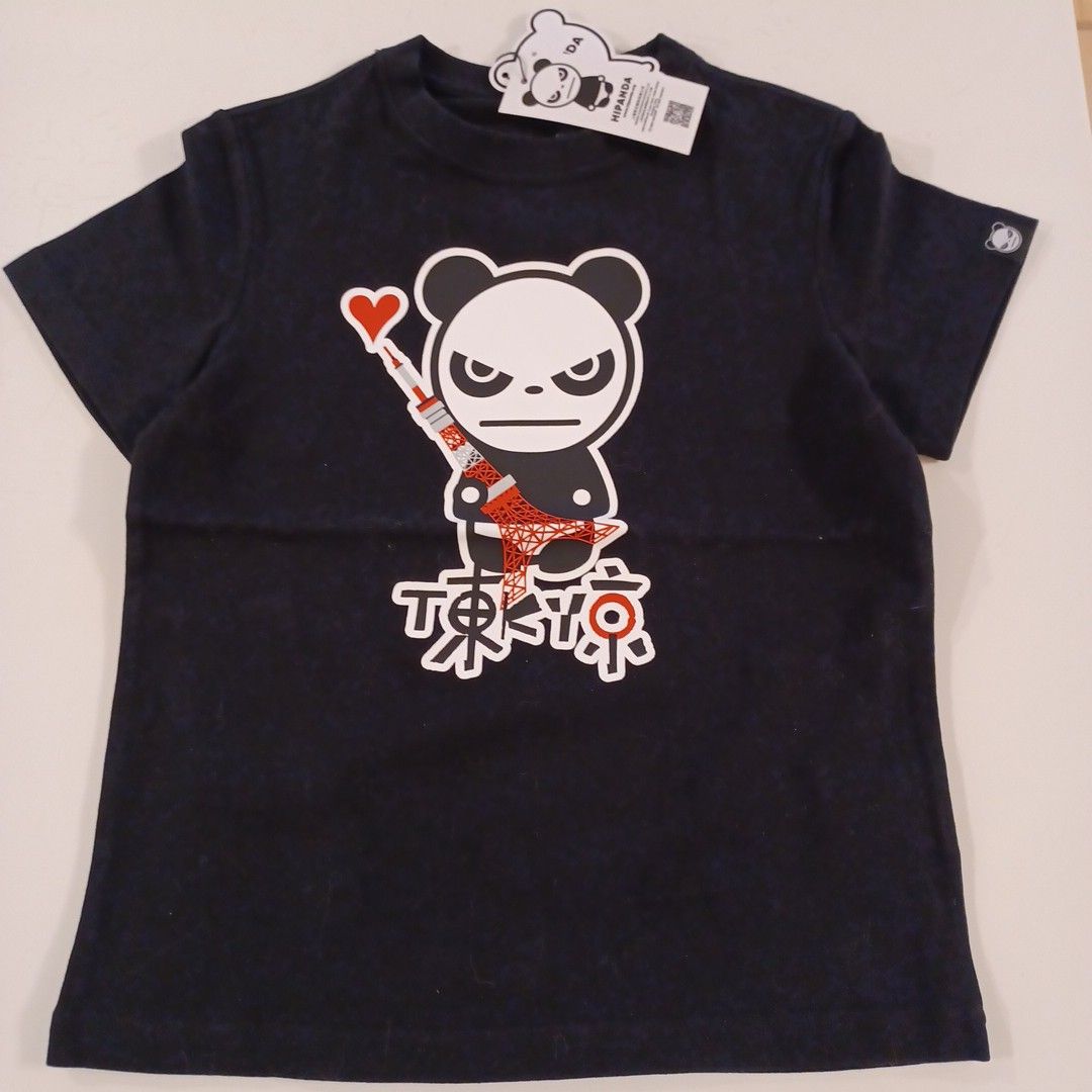 【新品タグ付き】ハイパンダ　東京タワー　プリント　Tシャツ　Tシャツ ブラック キッズ 子供服