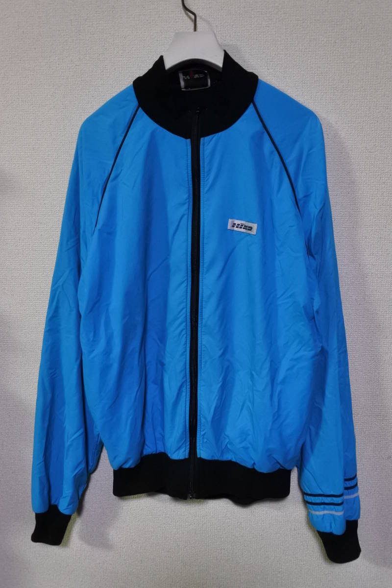 90's HIND CALIFORNIA Cycle Wear Jacket size M-L USA製 サイクリングジャケット ターコイズブルー×ブラック