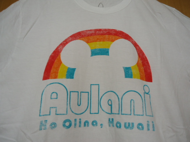  prompt decision Hawaii AULANI Disney resort &spa T-shirt white color L Mickey Mouse 