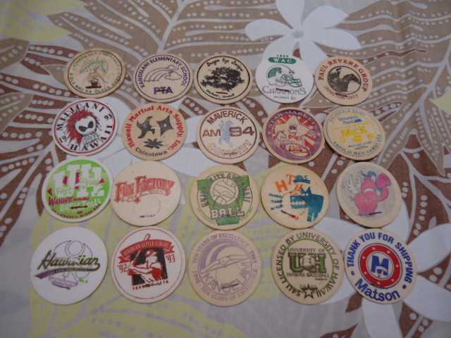 ハワイ　ポグ　20枚セット　5　ミルクキャップ　メンコ　企業物　POGS_画像1