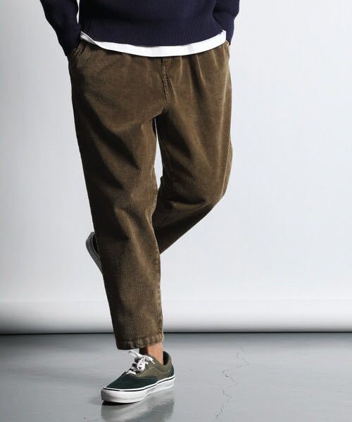 The DUFFER of ST.GEORGE WIDE TAPERED CORDUROY PANTS：コーデュロイ ワイドテーパードパンツ　L茶_画像1