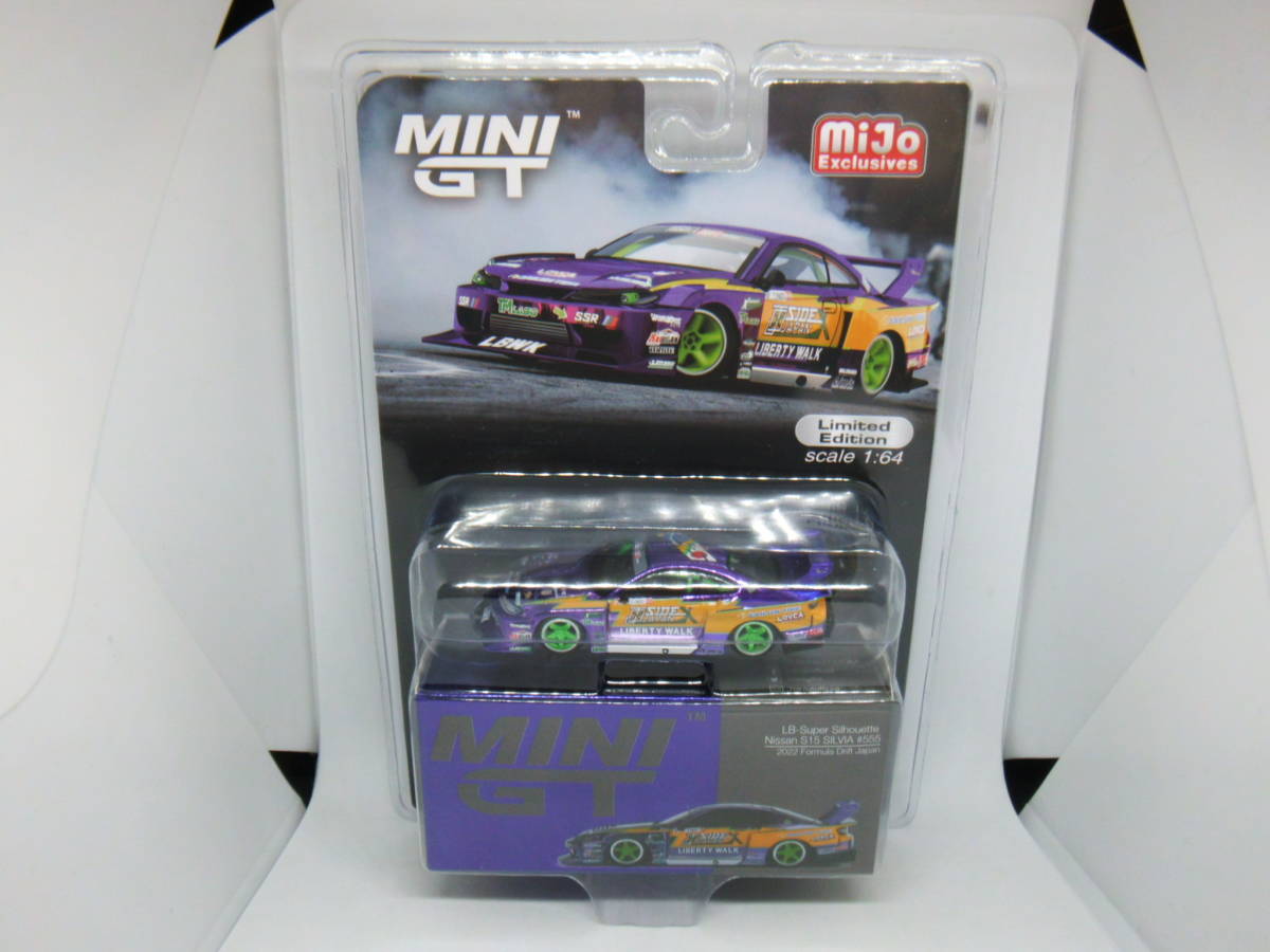 MINI GT MIJO EXCLUSIVES LB-SUPE SIHOUETTE NISSAN S15 SILVIA #555 ミニGT ニッサン S15 シルビア 2022 FORMULA DRIFT JAPAN_画像1