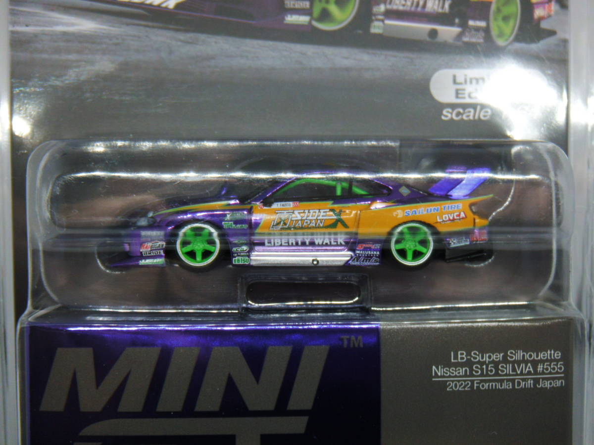 MINI GT MIJO EXCLUSIVES LB-SUPE SIHOUETTE NISSAN S15 SILVIA #555 ミニGT ニッサン S15 シルビア 2022 FORMULA DRIFT JAPAN_画像10