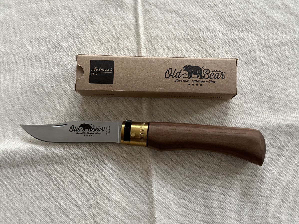 新品 アントニーニ OLD BEAR classic 折り畳みナイフ Lサイズ ウォルナット フォールディングナイフ アハチ 北欧 イタリア製の画像1