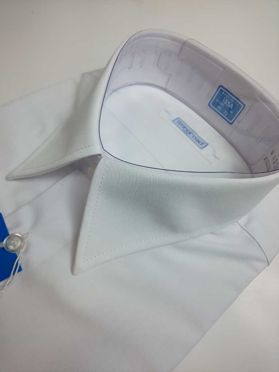 スクールシャツ 男子長袖 155A 形態安定 白無地 レギュラーカラー 新品 MA3100_画像3