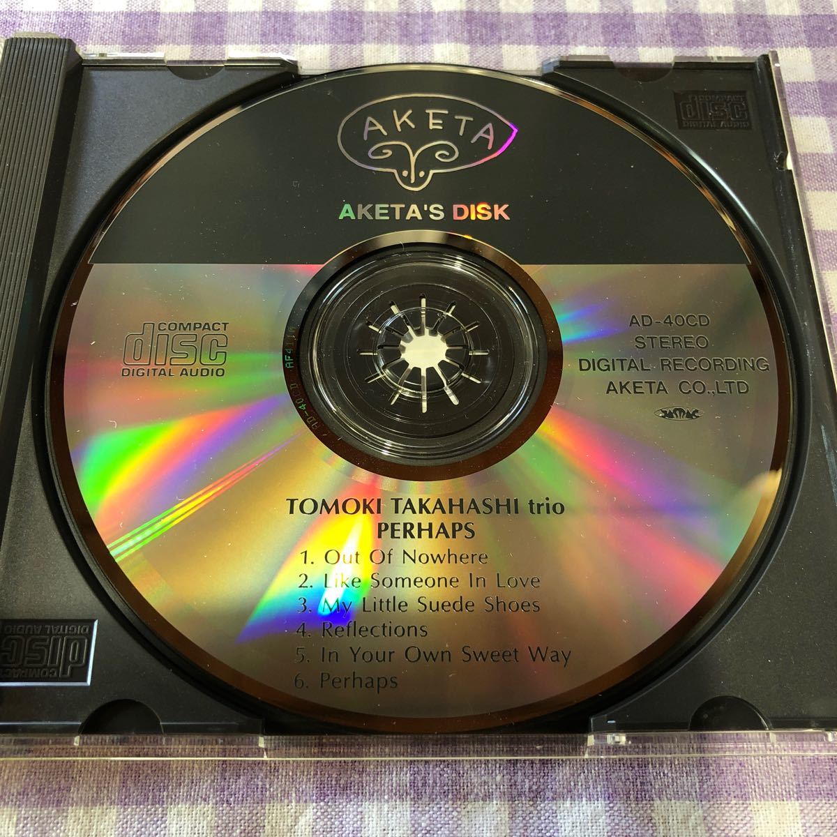 和ジャズアケタズディスクプラスチックケースCD／高橋知己トリオ／バハプス （是安則克、楠本卓司氏） 1994年録音_画像4