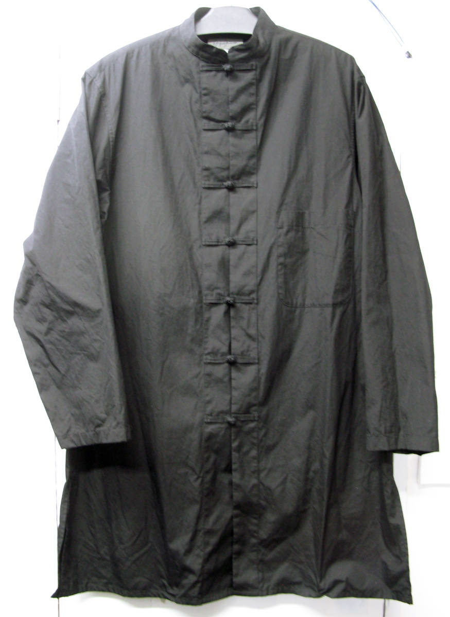 Yohji Yamamoto 20SS Chinese Button Long Shirt Black 2 ヨウジヤマモト プールオム 20SS チャイナ ボタン ロング シャツ 2 玉紐_画像1