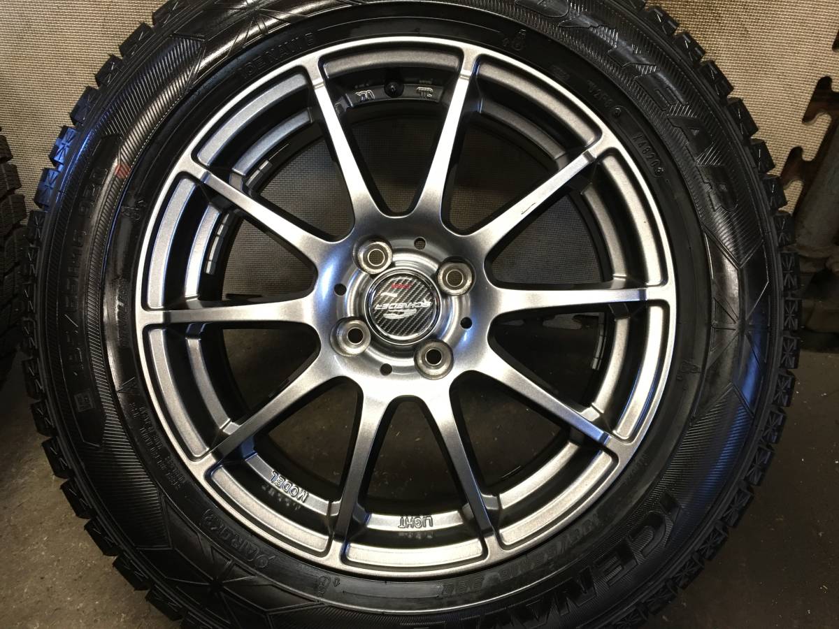 ライズ ロッキー【195/65R16】9分山20年製グッドイヤー スタッドレスタイヤ【16×6J+43 PCD100 4H】軽量鋳造アルミホイール 4本 HV車不可_画像9