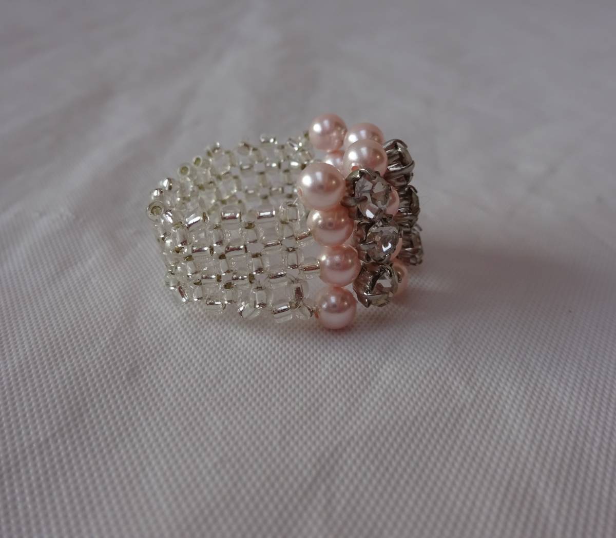  beads ring ring pink clear Kirakira 14~17 number volume accessory 