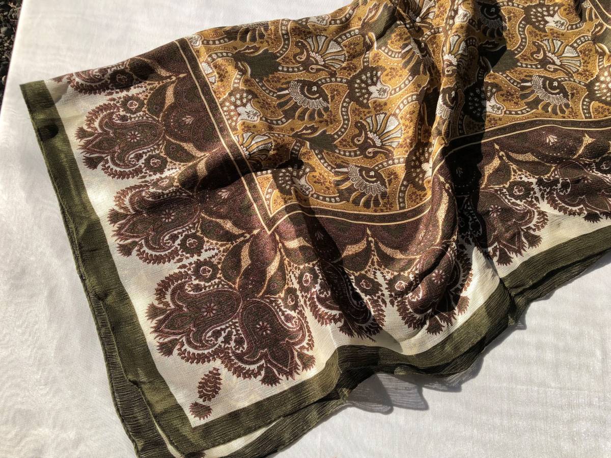  European pattern scarf beautiful goods postage 140 jpy silk 100%* silk 100%