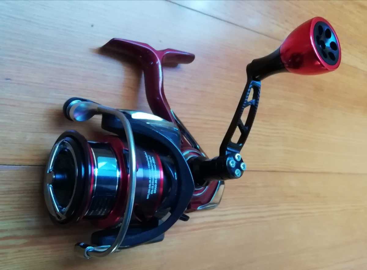 新品未使用 ダイワ用 50㎜ カスタムハンドル レッド 2ボールベアリング DAIWA マシンカットハンドル ねじ込み式ハンドル ダイワ SLP