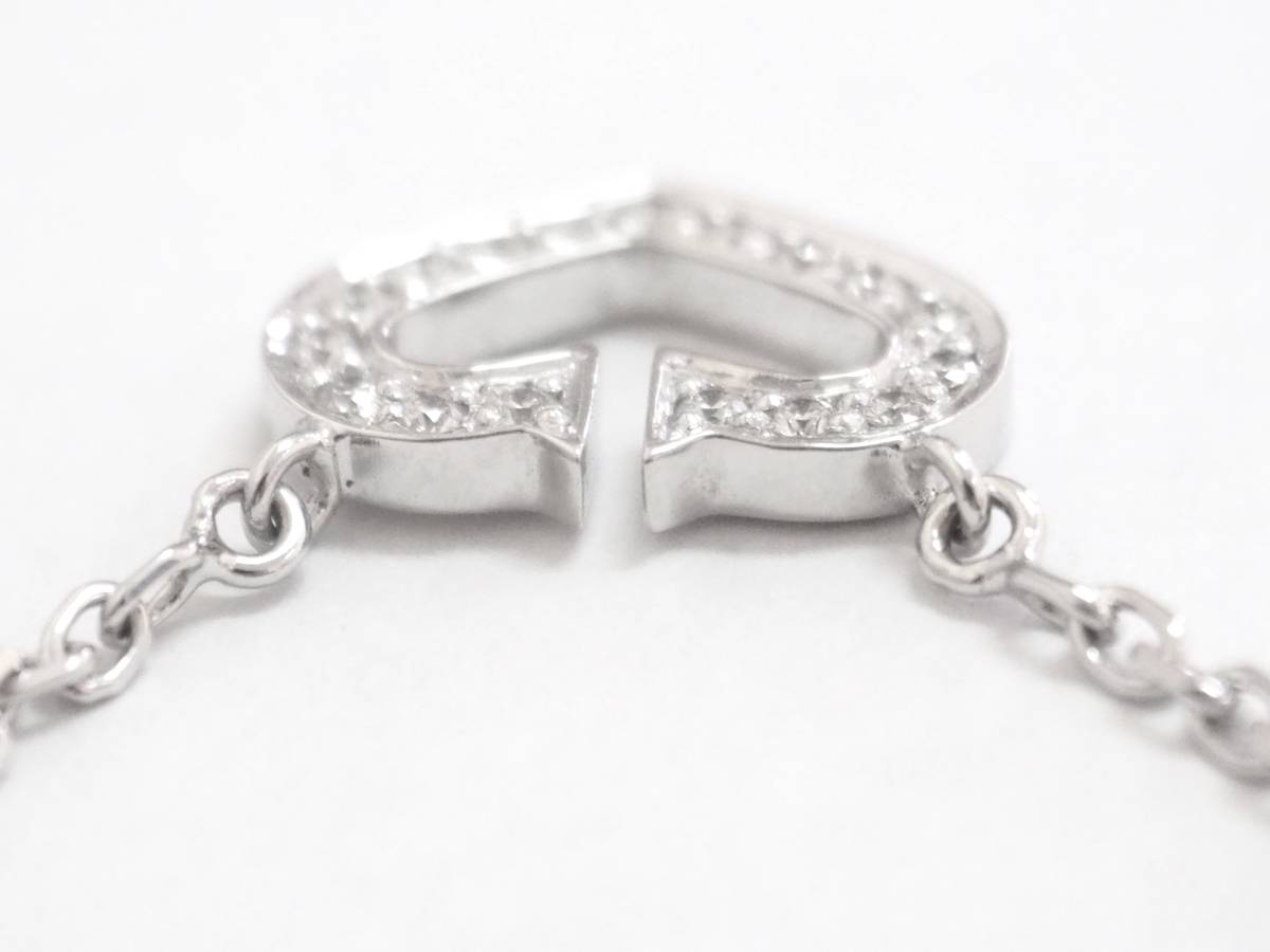 *Cartier Cartier C Heart diamond 750 K18WG pendant necklace case attaching 