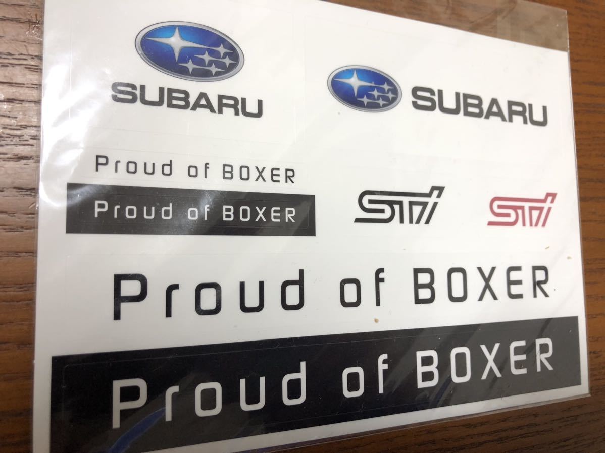 スバル ステッカーセット SUBARU STi Proud of BOXER _画像1