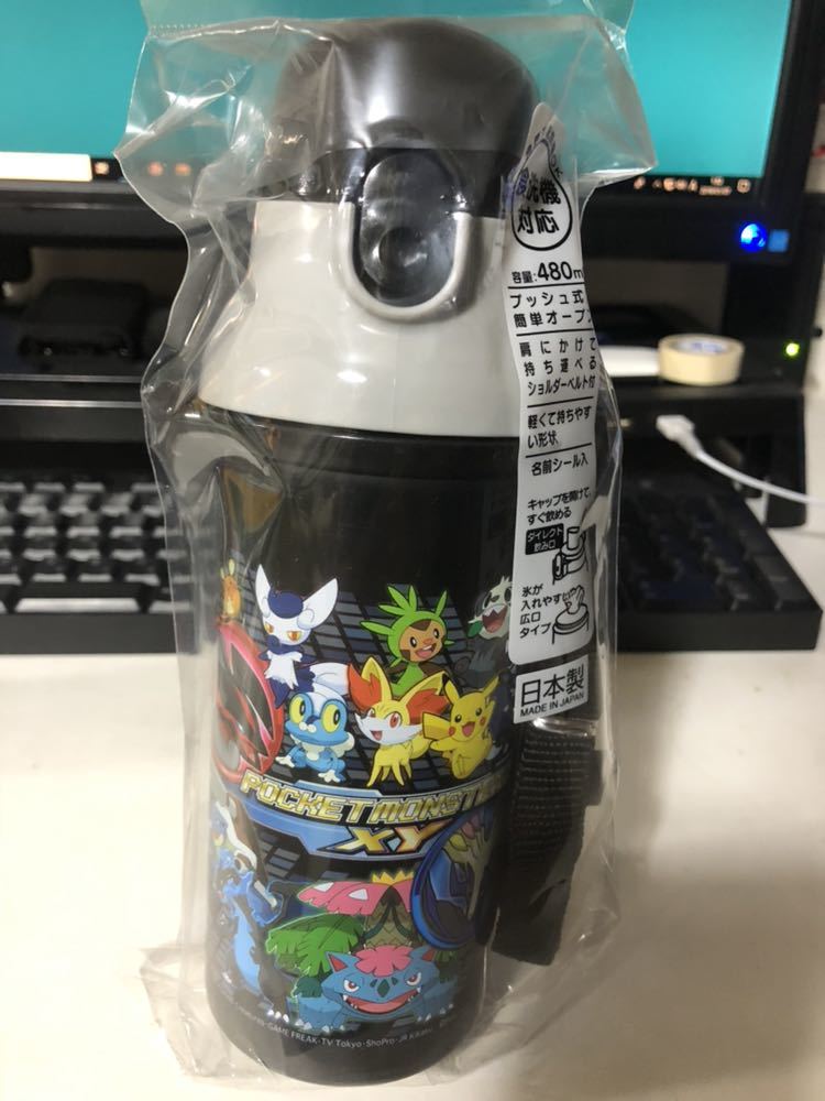 【未開封】直飲みプラワンタッチボトル 480ml ポケモンXY ポケットモンスターXY