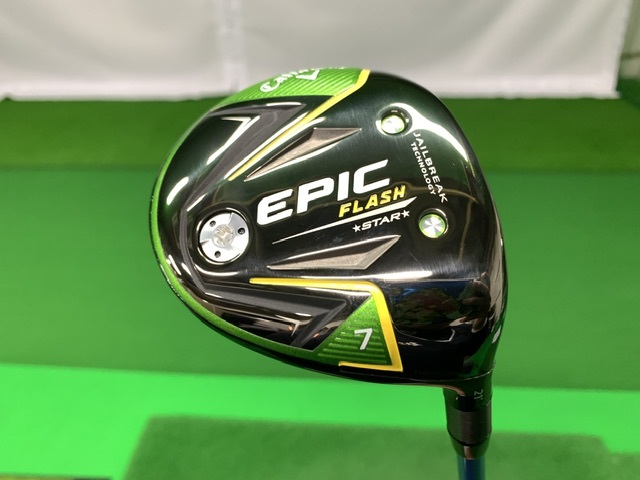 【超美品】Callaway キャロウェイ EPIC FLASH STAR 7W ロフト 21度 シャフト スピーダーV FW フレックス 50-SR グリップ エリート カバー有_画像2