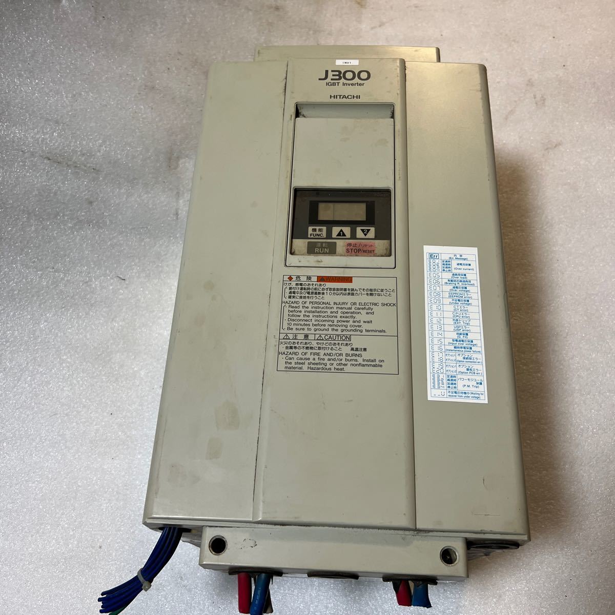 Yahoo!オークション - HITACHI インバーター J300 150LF3 15KW Yahoo!オークション - HITACHI インバーター J300 150LF3 15KW