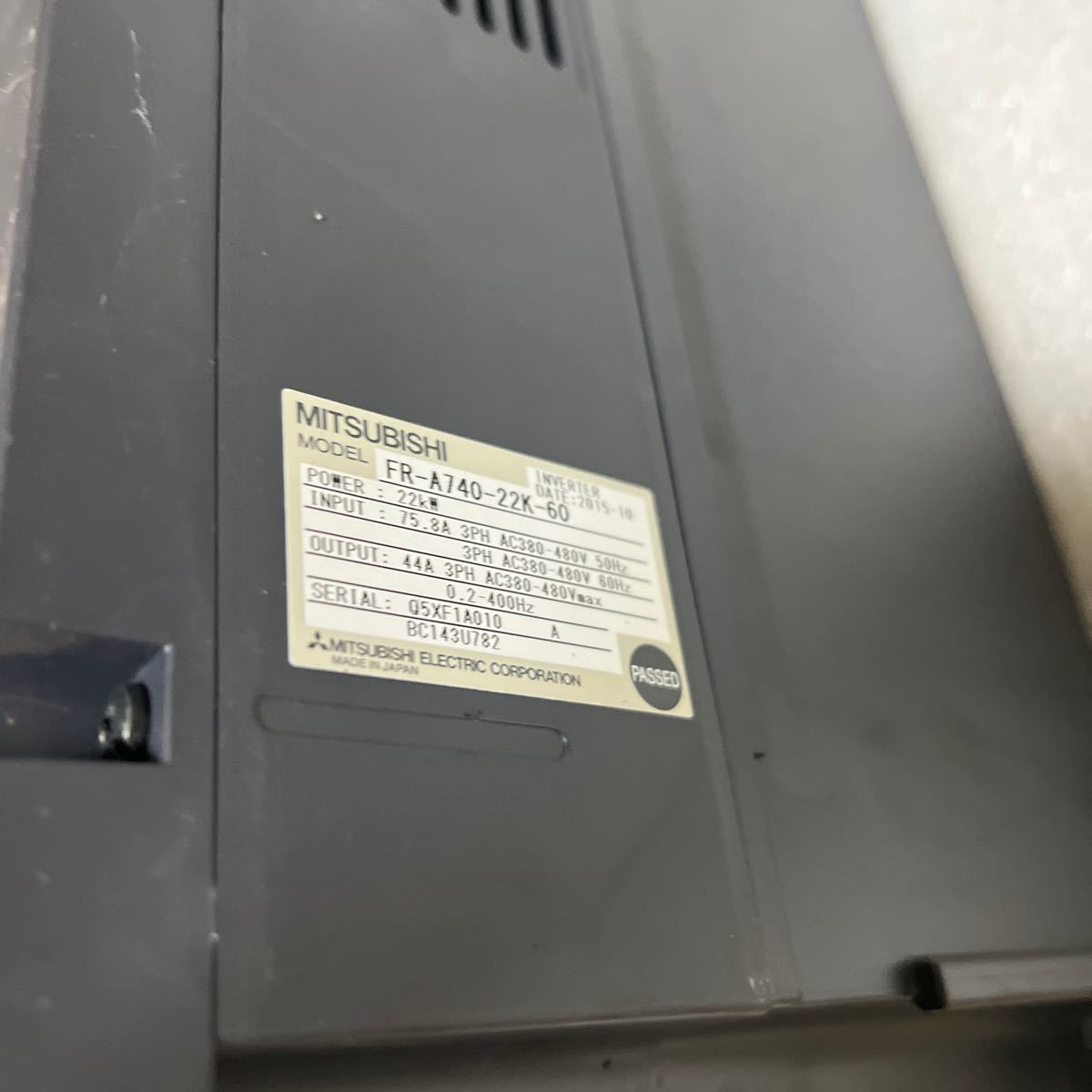 三菱電機 インバーター FR-A740-22K-60 (A)|Yahoo!フリマ(旧 三菱電機 インバーター FR-A740-22K-60 (A)|Yahoo!フリマ(旧