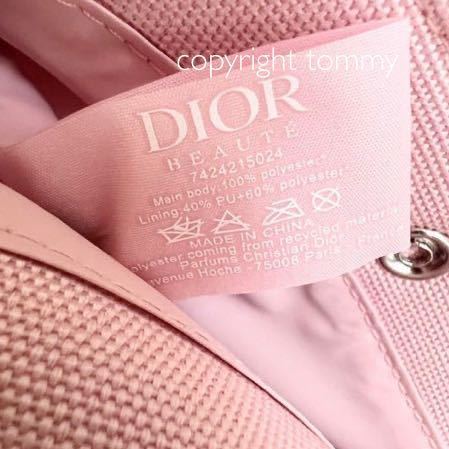 新品 ディオール Dior ポーチ ピンク 化粧ポーチ ロゴ ボタン式 ノベルティ キャンバス コットン ブランド コスメ_画像6