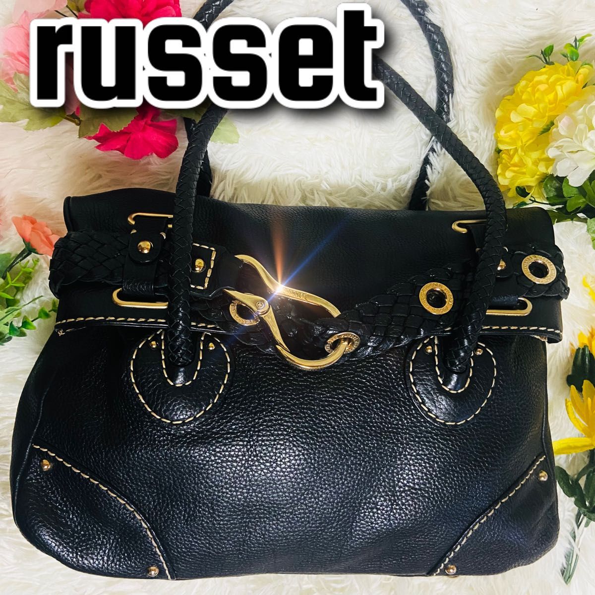 未使用 本革 russet ラシット かぶせ ショルダーバッグ レザー 未使用 本革 russet ラシット かぶせ ショルダーバッグ レザー