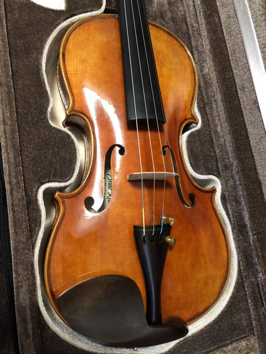 フランス 工房製 フルサイズ 4/4 バイオリン 虎杢 ヴァイオリン ケース付き