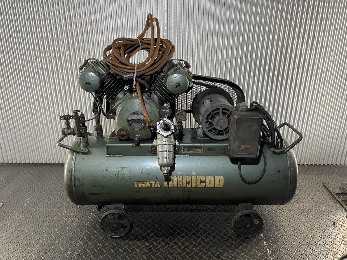 【送料別途】■格安機械■中古品■<iwata/岩田塗装機工業>エアーコンプレッサー SU-22BR 2.2kw 50/60Hz■格安49,500円~■